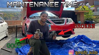 Changing the starter on my Saab 9-3 Aero XWD