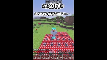 (Day 4) Placing 1 TNT for every new subscriber! #gaming #minecraft #trending