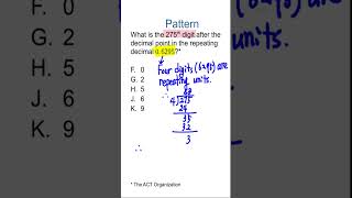 Repeating Pattern #shorts #algebra #math #pattern