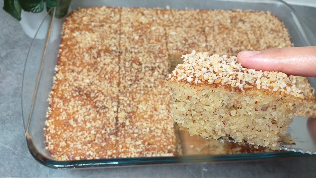 بسبوسة باللوز هشيشة و لذيذة 😋 و سهلة في التحضير