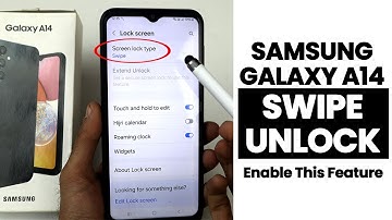 Samsung A14 : Enable Swipe To Unlock - Set Screen Lock