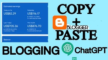 Daily ke $100 tak Banao Sirf Blogger se Copy+Paste Se ChatGPT ka Use Karke