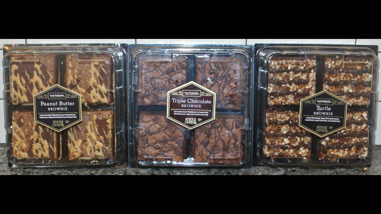 Marketside (Walmart) Brownie Peanut Butter, Tripe Chocolate & Turtle