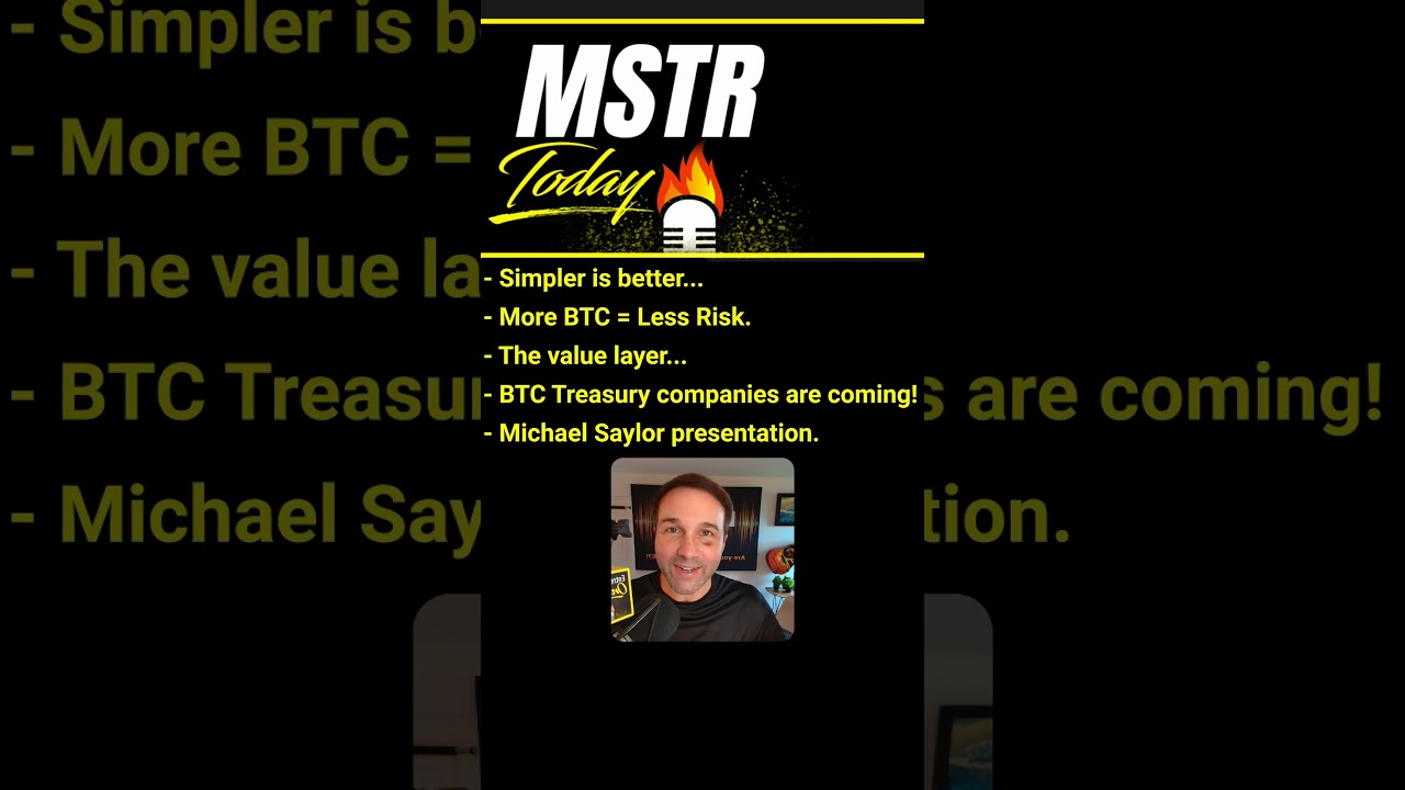MSTR (MicroStrategy) More Bitcoin = Less Risk and Bitcoin Treasury companies  are coming! - YouTube