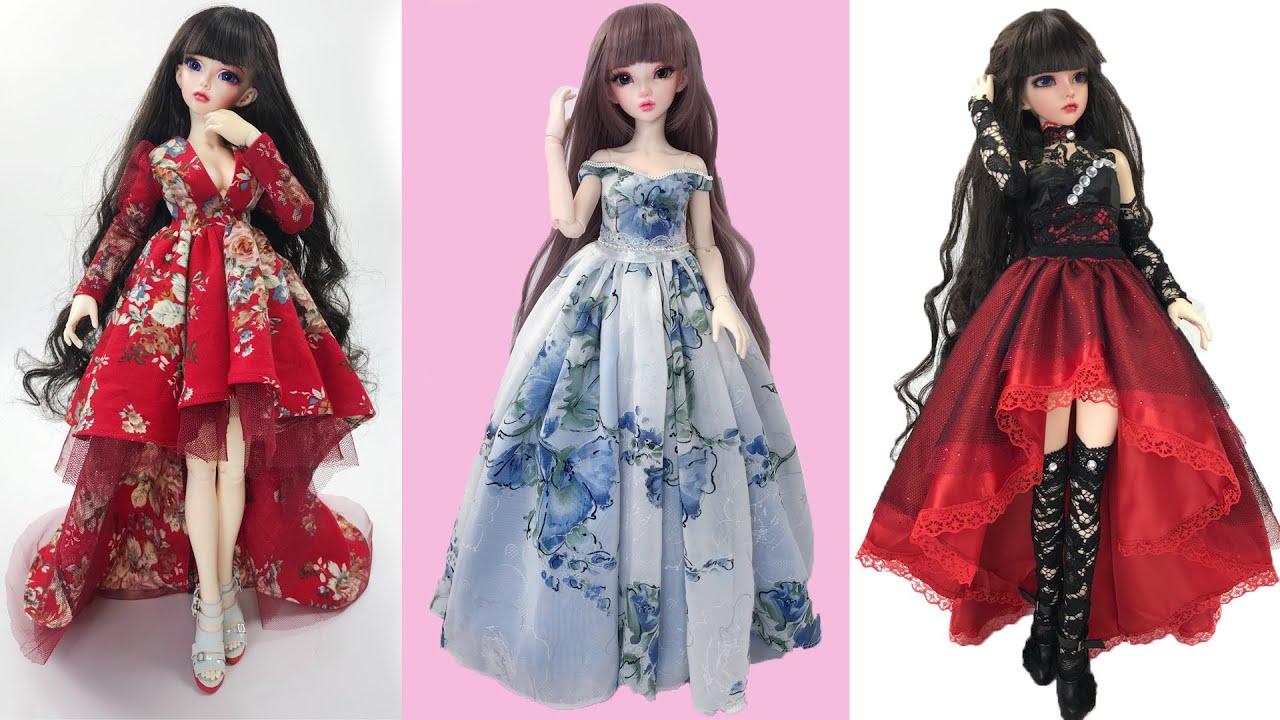 Gorgeous DIY Barbie Doll Dresses Tutorial ❤️ 멋진 DIY BJD 인형 드레스 || DIYBJDドールドレス