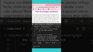 Tailwind CSS - New "line-height Short hand" font utilities #shorts #tailwindcss #font