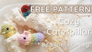 Scrap Yarn Rainbow Caterpillar Amigurumi | No-sew Crochet Pattern