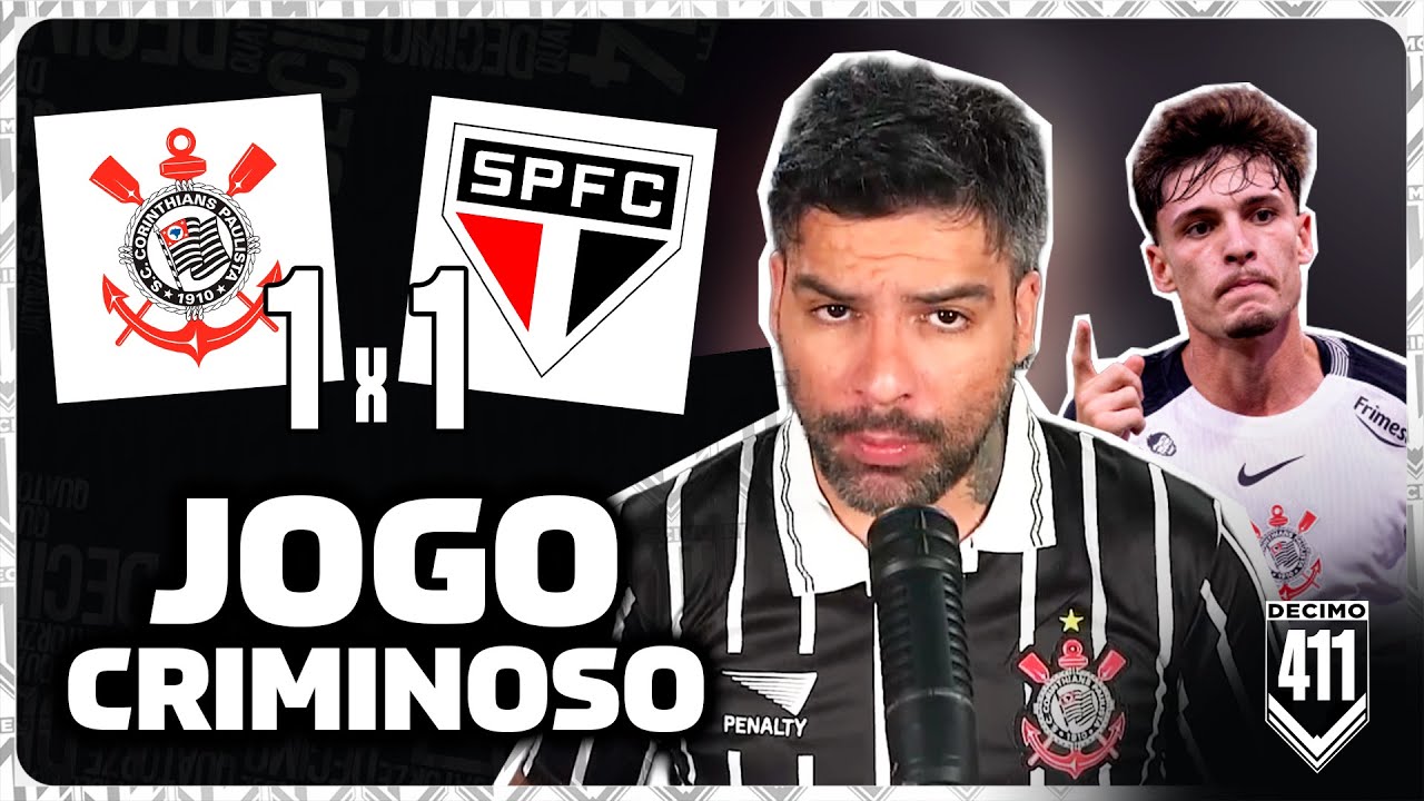 CORINTHIANS FAZ JOGO CRIMINOSO, MAS BIDON SALVA! - CORINTHIANS 1X1 SÃO PAULO