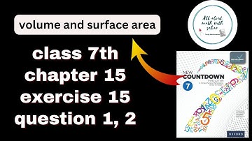 class 7th maths chapter 15 volume and surface are