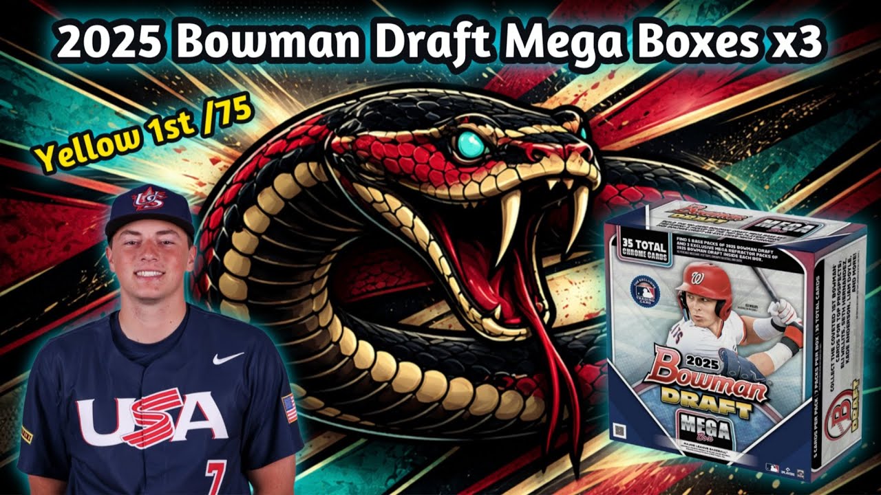🔥ЖЕЛТЫЙ МОДЖО /75🔥 3 мега-бокса Bowman Draft 2025 — Осталось 3 мега-бокса! Сможем ли мы уйти стил...