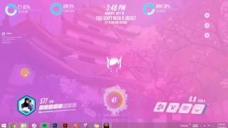 D.va Rainmeter Skin