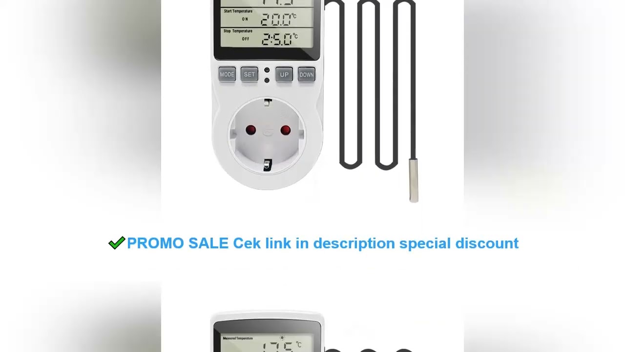 EU Timer Socket Thermostat 220V AC 16A Timer Switch Electrical Outlets Switches Temperature Controll