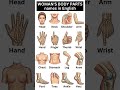 👩 𝗙𝗲𝗺𝗮𝗹𝗲 𝗕𝗼𝗱𝘆 𝗣𝗮𝗿𝘁𝘀 𝗶𝗻 𝗘𝗻𝗴𝗹𝗶𝘀𝗵! #shorts #femalebody #vocabulary #education #learnenglish
