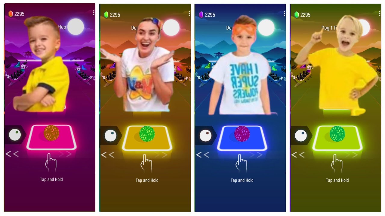 Влад и Ники - Танцевальная песня "Гроб" 🎶 Игра "Прыжки по плиткам" в стиле EDM 🎮 Кто лучший?