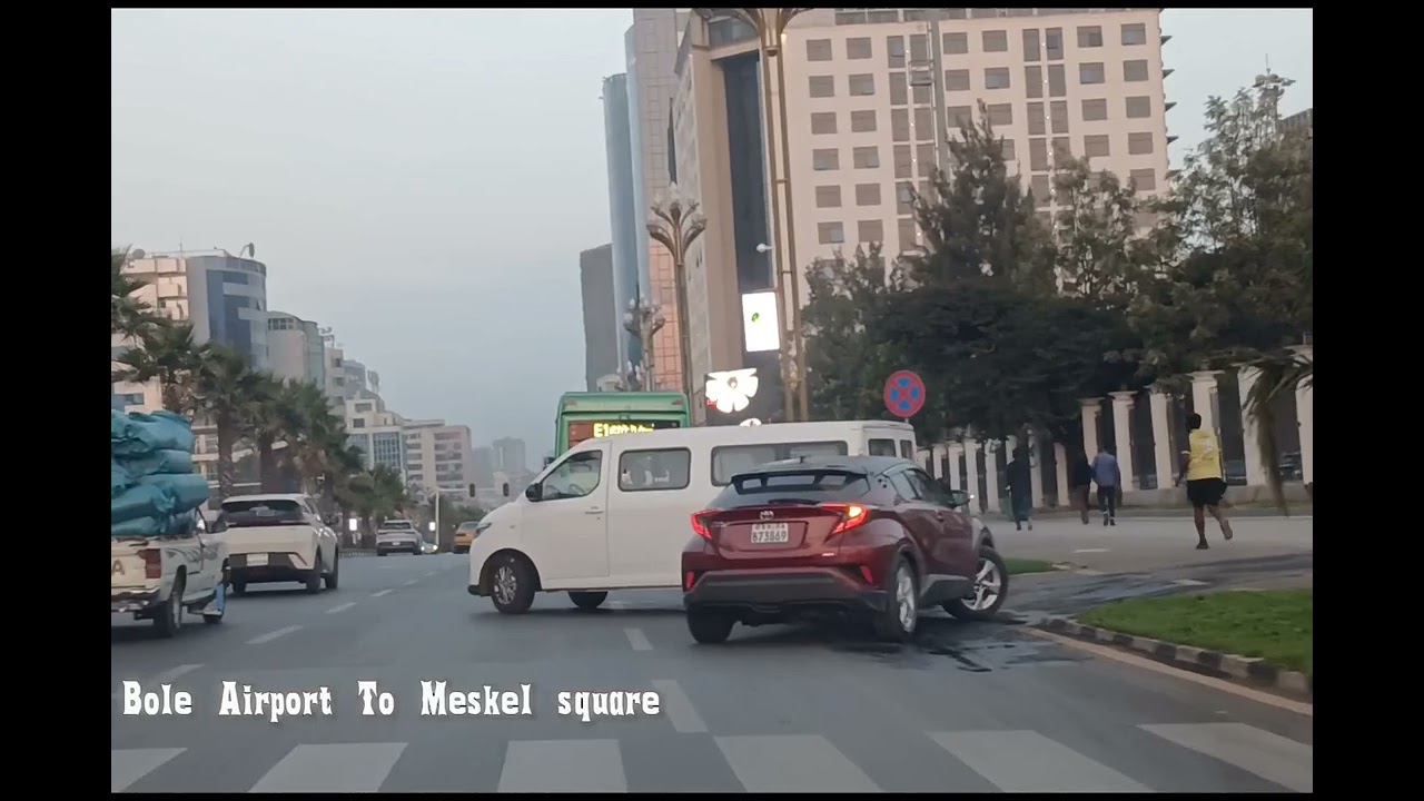 Drive with me from bole airport to Meskel Square 20/12/2025