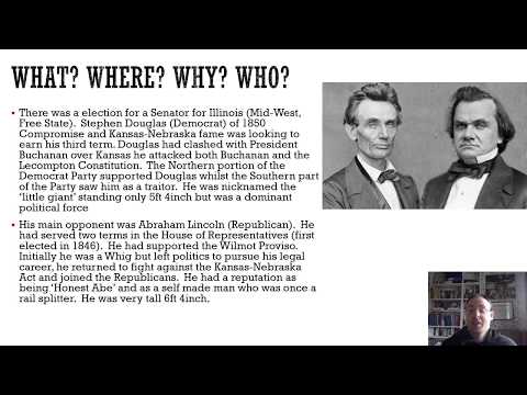 Video: Quali furono le questioni principali nei dibattiti di Lincoln Douglas nel 1858?