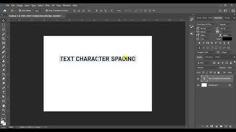 How to Change Text Character Spacing Photoshop CC 2020   Photoshop Tutorial