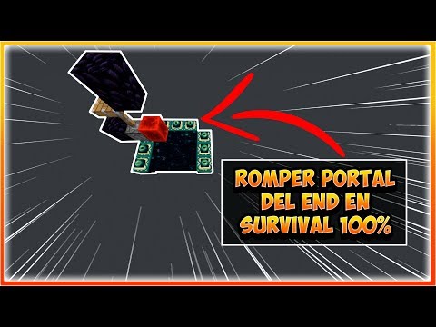 Como Romper Portal del End en Survival - Tutorial Minecraft 1.15.2 - 1.14