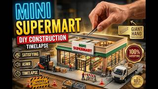 Building a Mini UK Supermarket From Scratch | Miniature Construction ASMR | 1:12 Scale