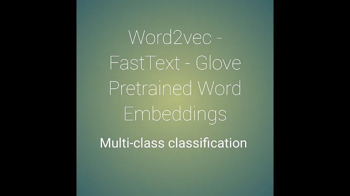 Practice on Word2vec - FastText - Glove Pretrained Word Embeddings  - Multi-class classification