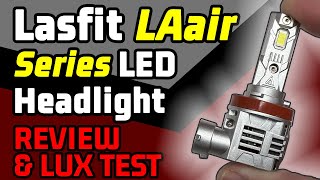 Lasfit LAair ALL IN ONE LED Headlight Upgrade Review and Lux Test - Small but Bright!