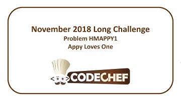 CodeChef November Long Challenge - Appy Loves One (HMAPPY1)