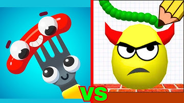 Draw To Smash Ragdoll vs Fork N Sausage - All Levels Gameplay Android, iOS