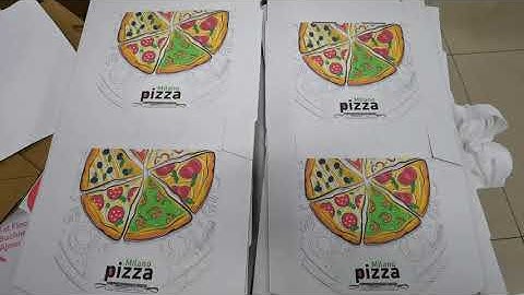 Single pass digital inkjet printing, pizza box color printing.