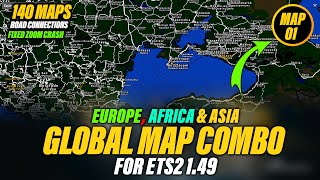 ETS2 1.49 Global Map Combo | Europe, Asia & Africa