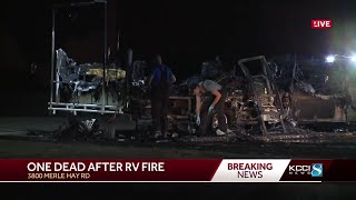RV fire in Des Moines kills one person
