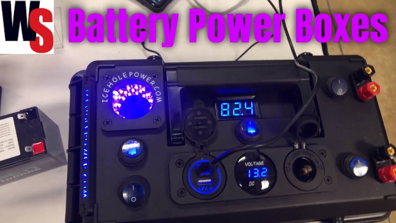 Ice Hole Power Battery Boxes Overview Yak N Shak Deluxe Bad Mofo Youtube