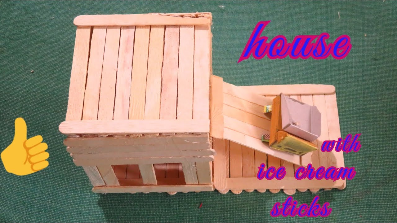 how to make a house with ice cream sticks YouTube