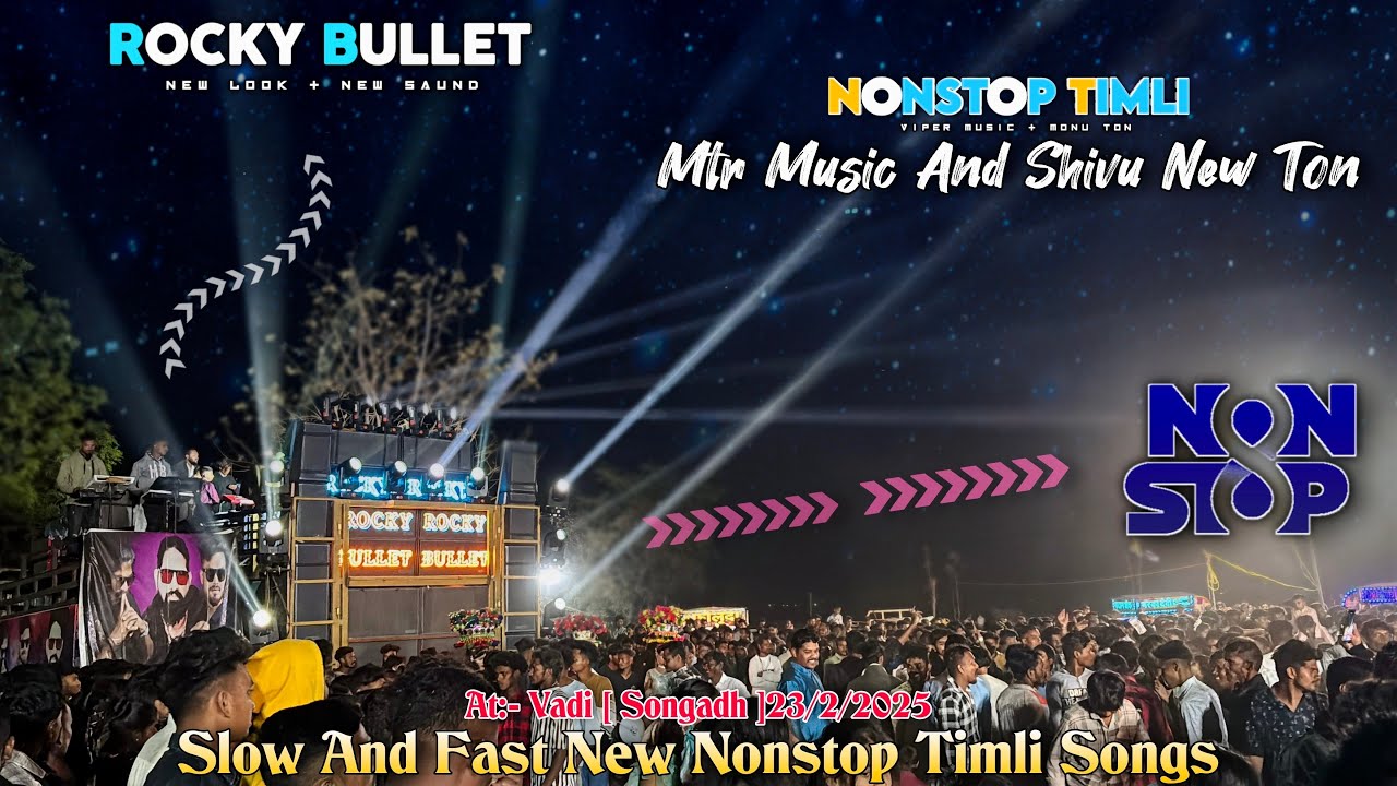 Rocky Star Band | Slow And Fast New Nonstop Timli Song | At:- Vadi 23/2025