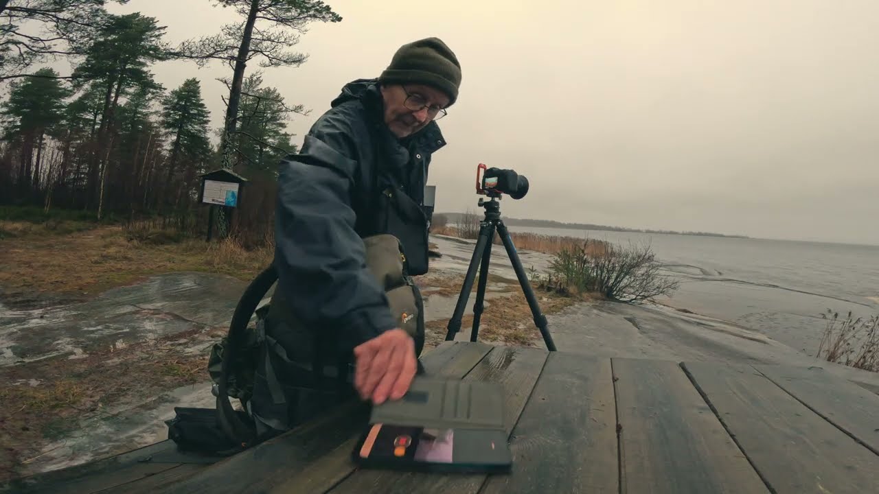 En regnig dag vid havet utanför Rundvik
