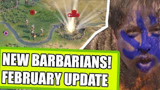 NEW Barbarian mechanics! - Civ 6 February Update First Impression