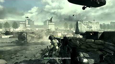 MW3 Eiffel Tower Going Down Cutscene