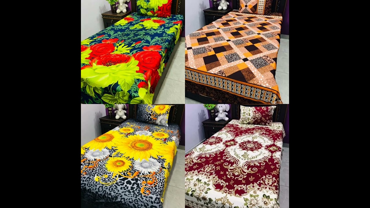 3D Crystal Single Bedsheet | New Variety