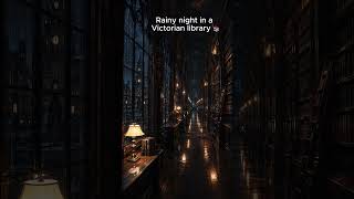 rainy night in a Victorian library 📚 #lofi #beatstostudy #music #focus #chill #study#library