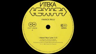 Franca Ricci - I Need Your Love [HQSound][SYNTH-POP][1986]