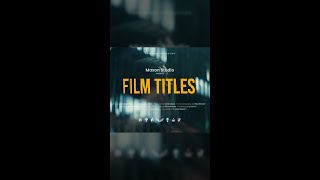 Maxon Studio | Film Title Templates