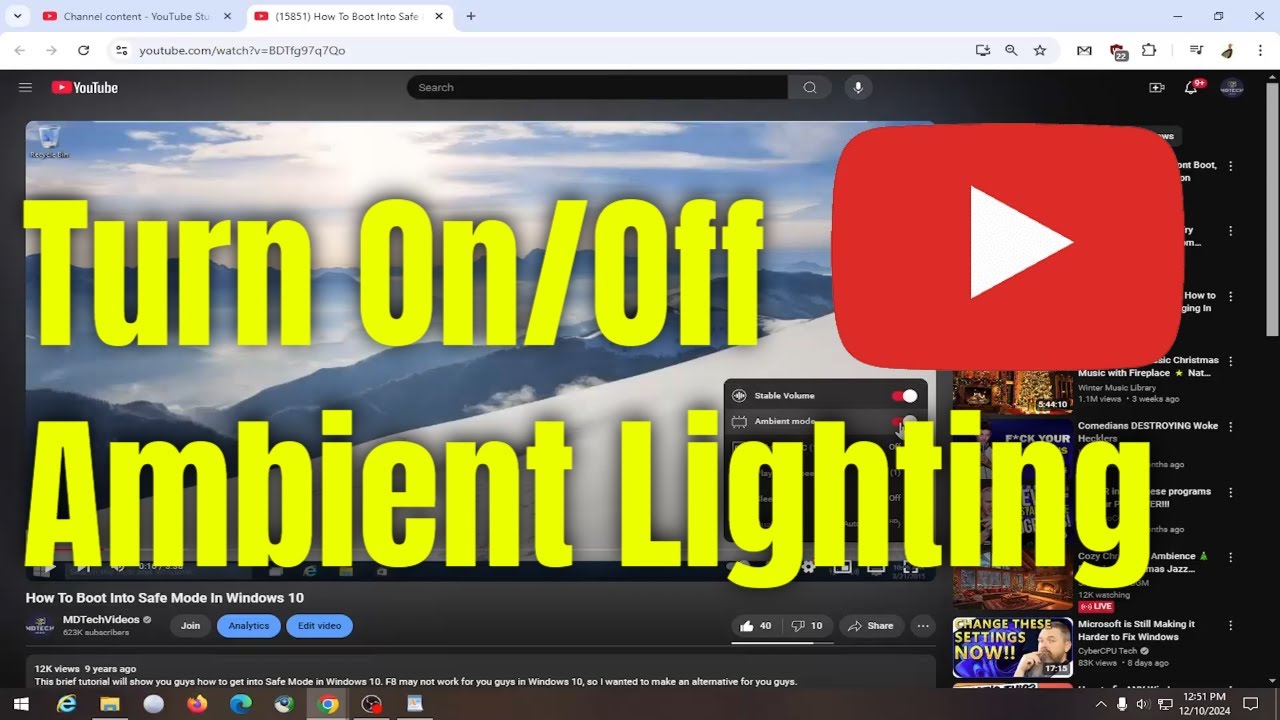 How To Turn On/Off Ambient Lighting in YouTube [Guide]