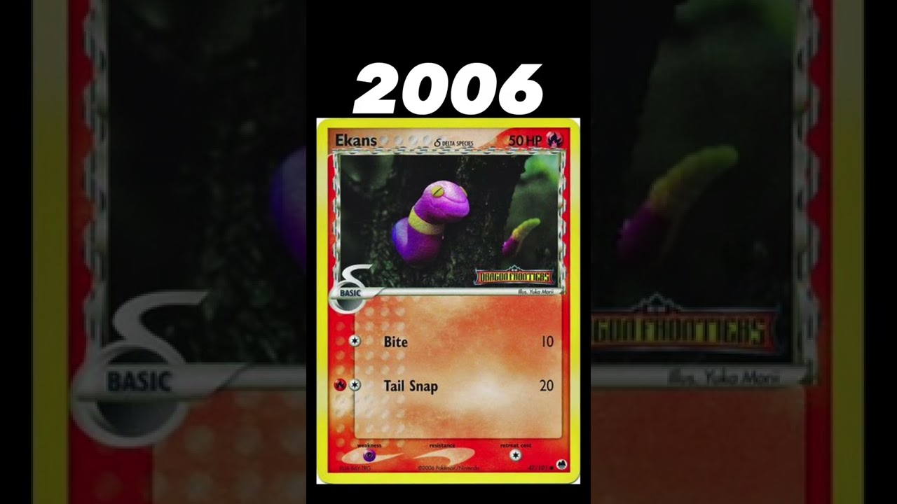 Evolution of Ekans NO.023 cards (1999-2022)