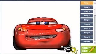 How to draw Lightning McQueen from Cars