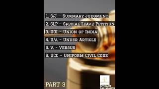 Legal Abbreviations| #Shorts| 3rd Part