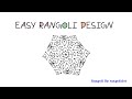Easy Rangoli Design | 19-10 beautiful dot rangoli design | creative festival flower Kolam