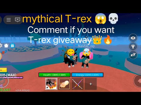 Guy's see how we eated T-rex fruit🤯🤯🤯, comment if you want T-rex giveway😱💀 #bloxfruits #roblox
