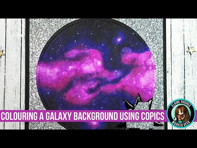 Galaxy Background Tutorial with Alcohol Based Markers - Anna Grunduls Design