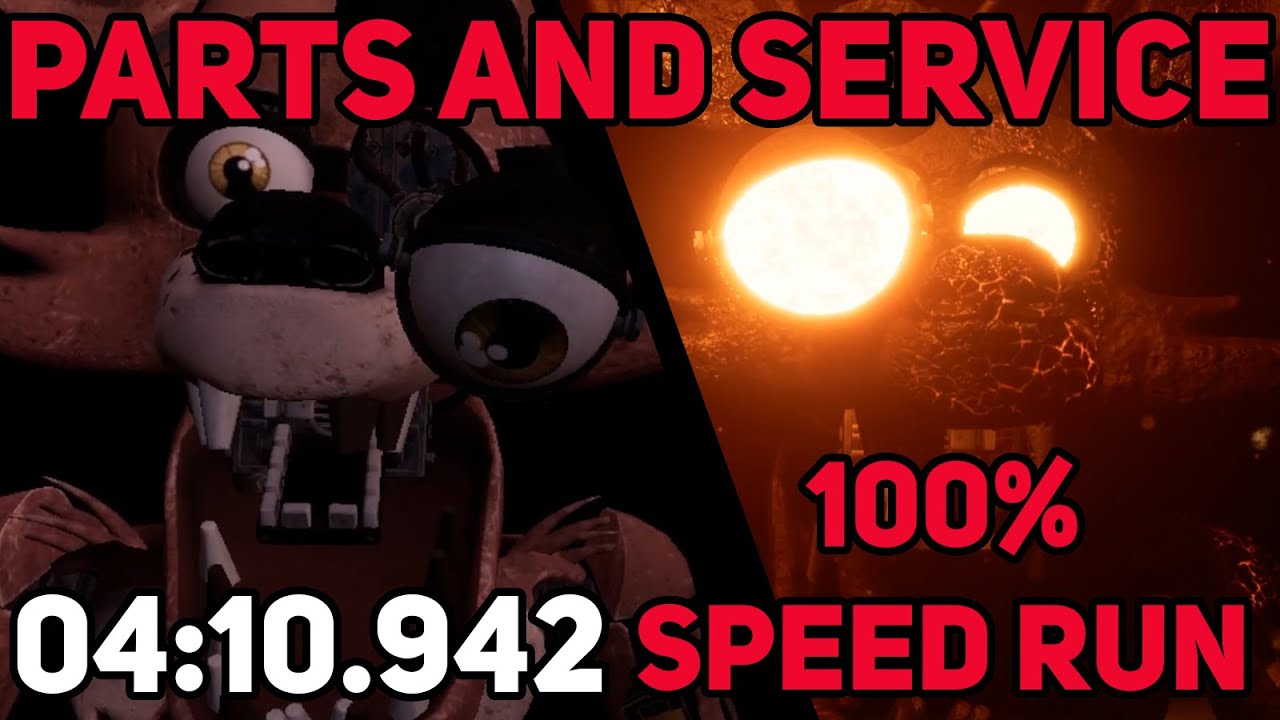 FNAF:HW Parts and Service | 100% Speedrun | 