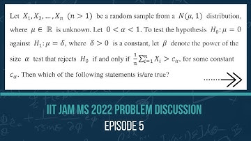 Testing of Hypothesis | IIT JAM MS 2022 Problem 40 Solution