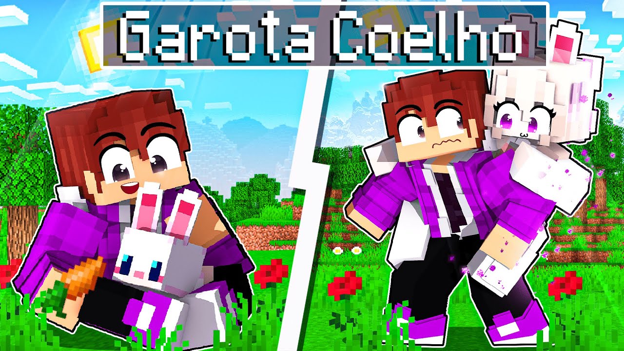 S4ULO Encontrou uma GAROTA COELHO no Minecraft